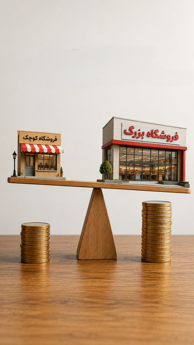 چطور یک فروشگاه کوچک می‌تواند از یک فروشگاه بزرگ سود بیشتری داشته باشد؟